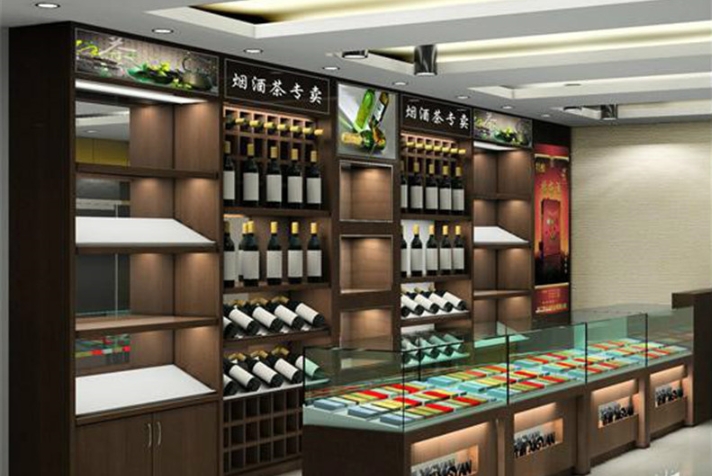 新開(kāi)煙酒店該如何裝修？如何選展示柜？
